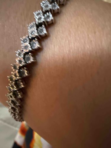 Diamond Cluster Tennis Bracelet