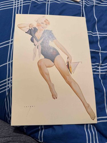 Pin-up Girl Print by Wright (Sailor Theme)