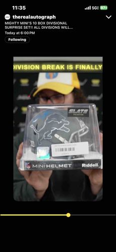 Riddell Detroit Lions Slate Alternate Mini Football Helmet