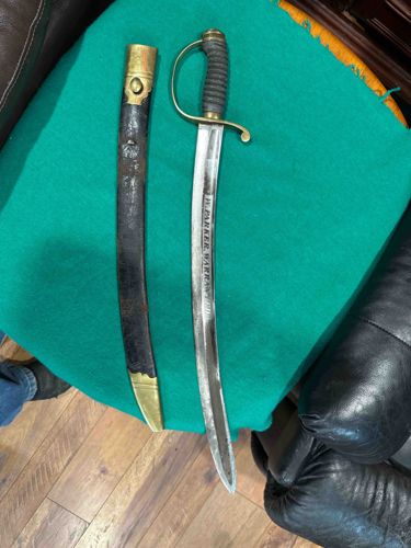 W. Parker Warranted Cutlass-Style Sword with Scabbard