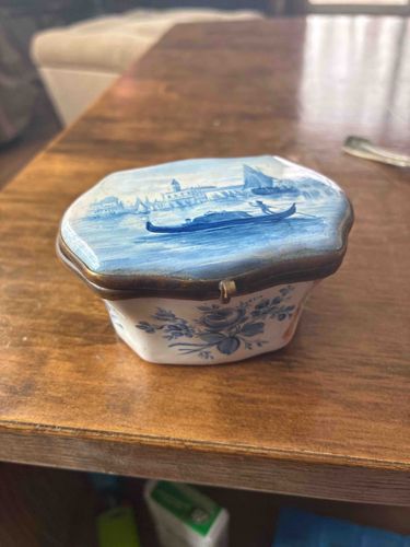 Venetian Scenery Porcelain Trinket Box