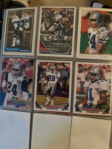 Collection of 1990s Topps Dallas Cowboys Football Cards