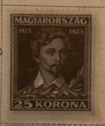 Hungarian 25 Korona Commemorative Stamp (1823-1923)