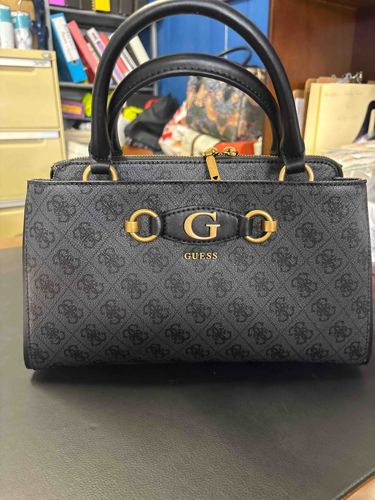 Guess Logo Monogram Satchel Handbag