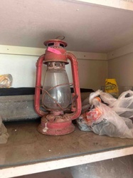 Vintage Red Kerosene Lantern