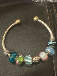 Multi-Bead Coil Cuff Bracelet