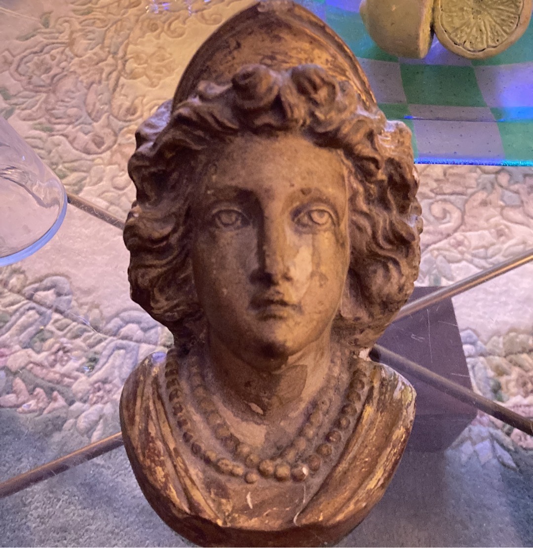 Submitted photo of Carved stone bust of a female figure
