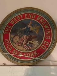 Vintage West End Brewing Co. Utica New York Advertising Sign