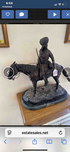 Mounted Figure Bronze Sculpture