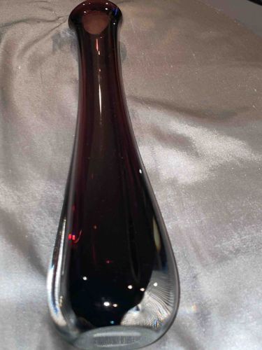 Mid-Century Modern Amethyst Sommerso Blown Glass Bud Vase