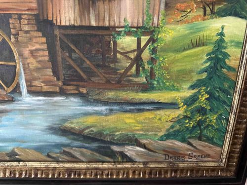 Autumn Mill Scene Oil Painting by Darris Greene