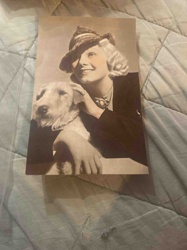 Vintage Glamour Photograph featuring a Woman and Dog