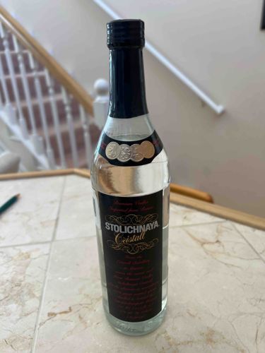 Stolichnaya Cristall Premium Vodka Bottle