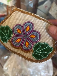 Alaskan Beaded Floral Coin Purse