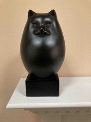 Black Stylized Cat Sculpture (Boston Museum of Fine Arts Reproduction)