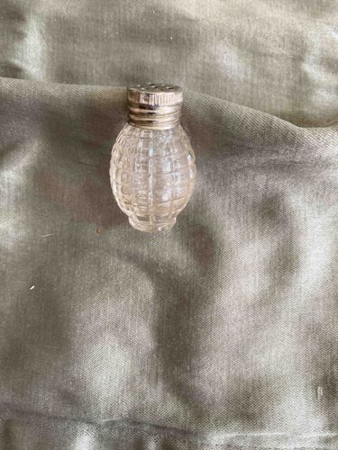 Vintage Clear Glass Grenade-shaped Salt Shaker