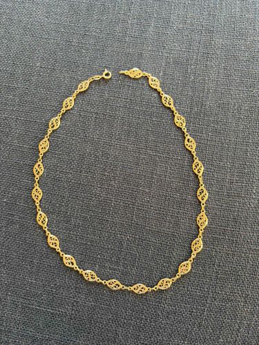 Filigree Link Gold Necklace