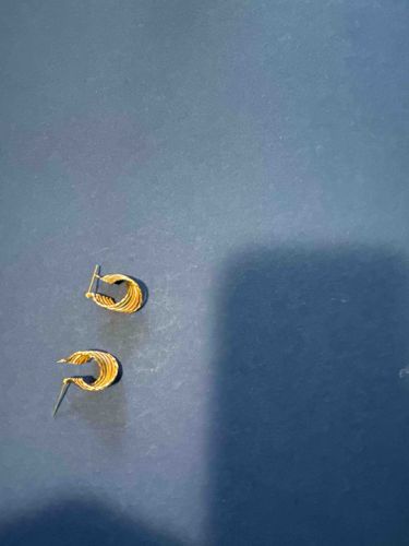 Textured Gold Hoop Earrings