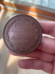 John T. Plass Band Saw Patent/Award Medal