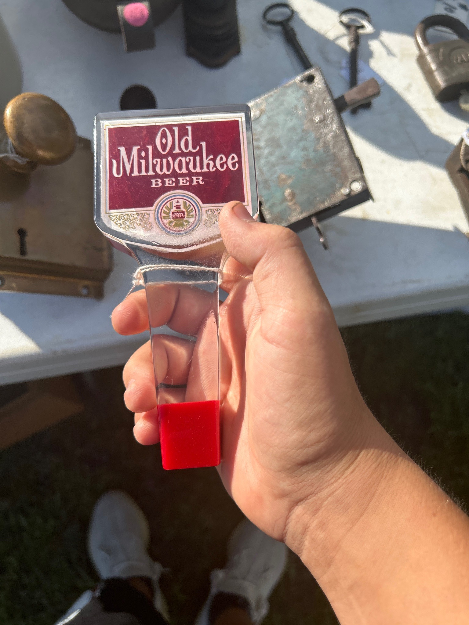 Submitted photo of Old Milwaukee Beer tap handle (not authenticated)