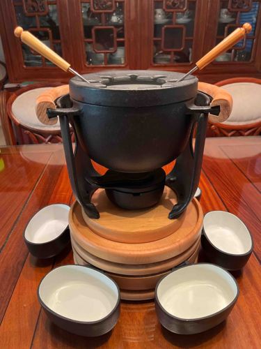 Dansk Kobenstyle Cast Iron Fondue Set