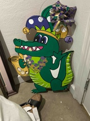 Mardi Gras Alligator Decoration