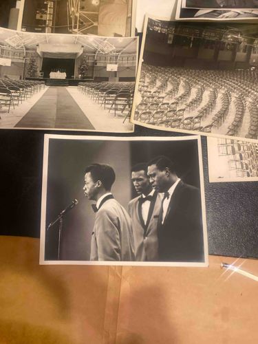Vintage Black and White Press Photograph Collection of a Vocal Trio