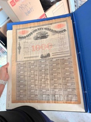 San Francisco City and County Bond Certificate (featuring coupons)