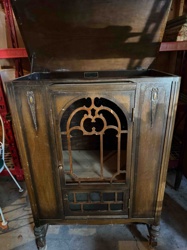 Antique Wooden Radio Console