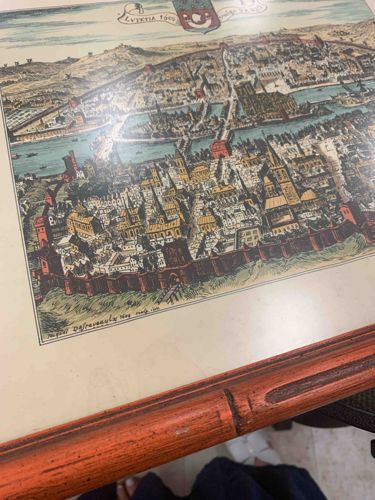 Framed 'Lutetia 1609' Cityscape Print (Paris)