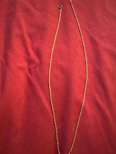 Gold-Toned Rope Chain Necklace