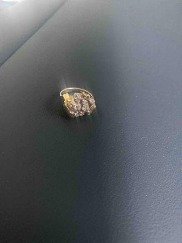 Gold Nugget Ring with Gemstones