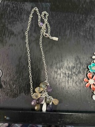 Multi-Stone Dangle Pendant Necklace