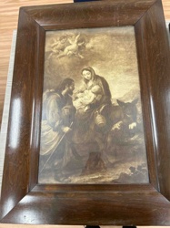 Framed Sepia Print of the Holy Family