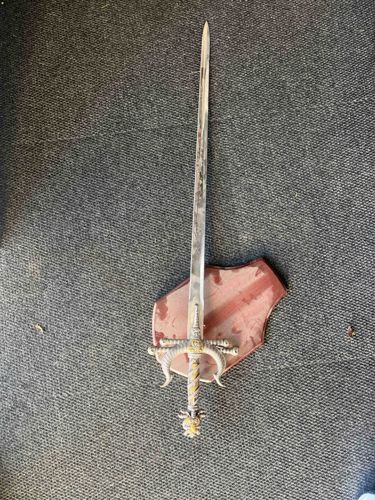 Decorative Medieval-Style Hilt Sword with Wall Plaque
