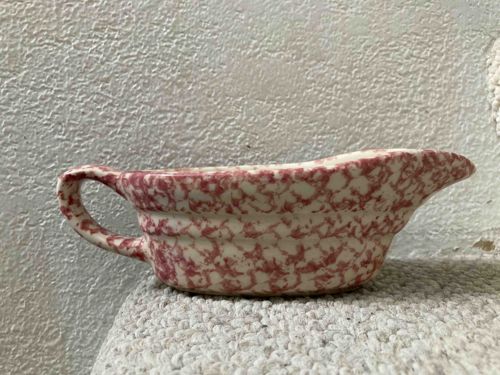 Spatterware Ceramic Gravy Boat