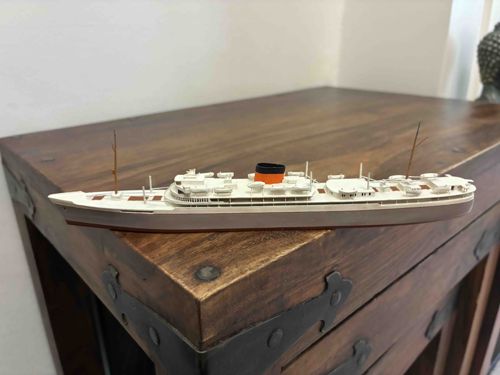 Ocean Liner Model (likely SS United States)