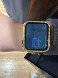 Gold-Toned, Crystal-Embellished Smartwatch Case