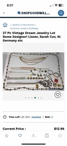 27 Piece Vintage Designer Costume Jewelry Lot (Lisner, Sarah Cov, W. Germany, etc.)