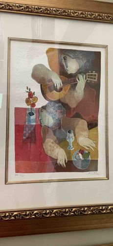 Alvar Hand Signed and Numbered Lithograph (Musicians/Figures)