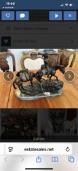 Remington Limited Edition Bronze Sculpture: Cowboy on Horseback with Pack Mule