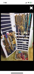 White Jewelry Armoire with Extensive Jewelry Collection