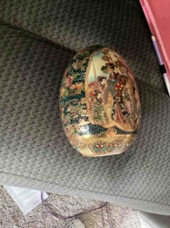 Japanese Satsuma-Style Decorative Egg