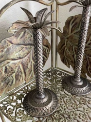 Pair of Palm Tree Candlesticks