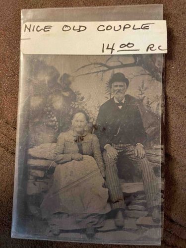 Tintype Photograph of an Elderly Couple