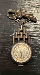 Vintage Avalon Pin Watch with Art Deco Style Ornamentation