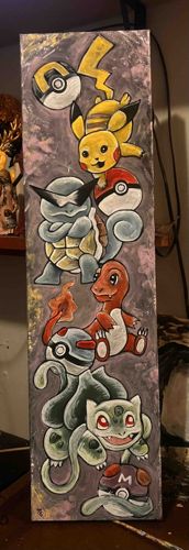 Pokémon Character Canvas Painting