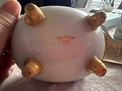 Vintage Japanese Footed Dish or Trinket Box