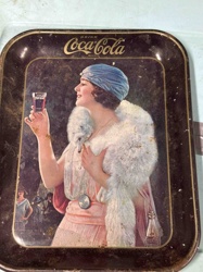 Vintage Coca-Cola "Flapper Girl with Fox Fur" Serving Tray