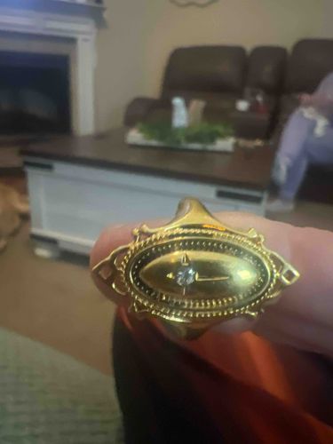 Victorian Revival Mourning-Style Gold Ring